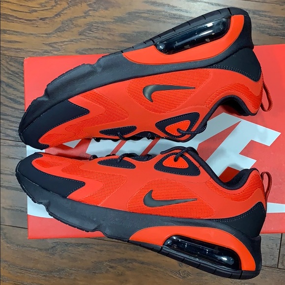 NIKE AIR MAX 200 Habanero Red/Oil Grey - Picture 2 of 16